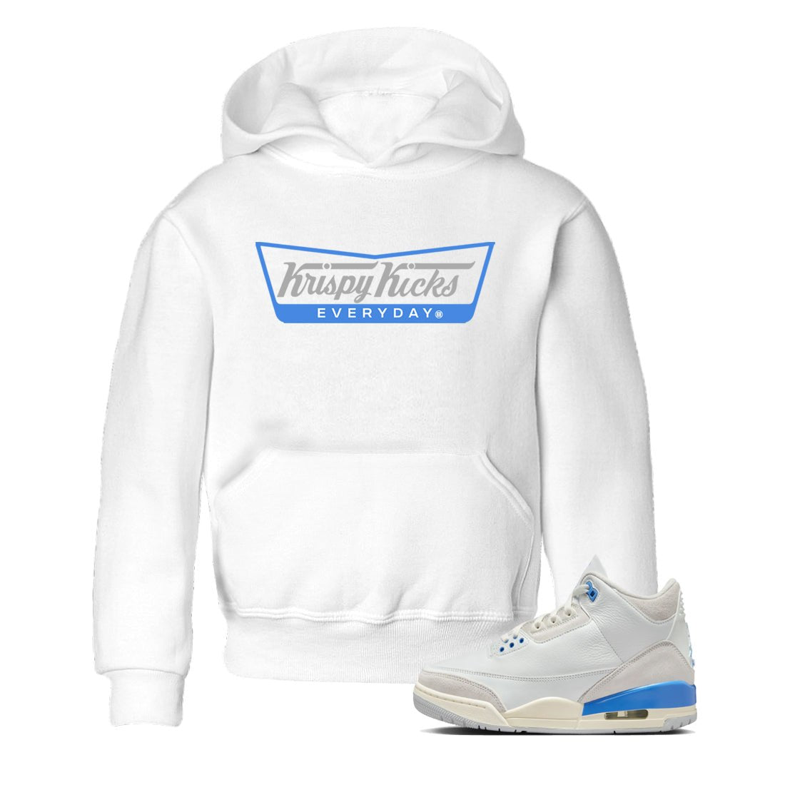 Air Jordan 3 Lucky Shorts shirts to match jordans Krispy Kicks sneaker match tees Air Jordan 3 Retro Lucky Shorts match shoes to clothes SNRT Sneaker Tees Youth Baby White 1 tee