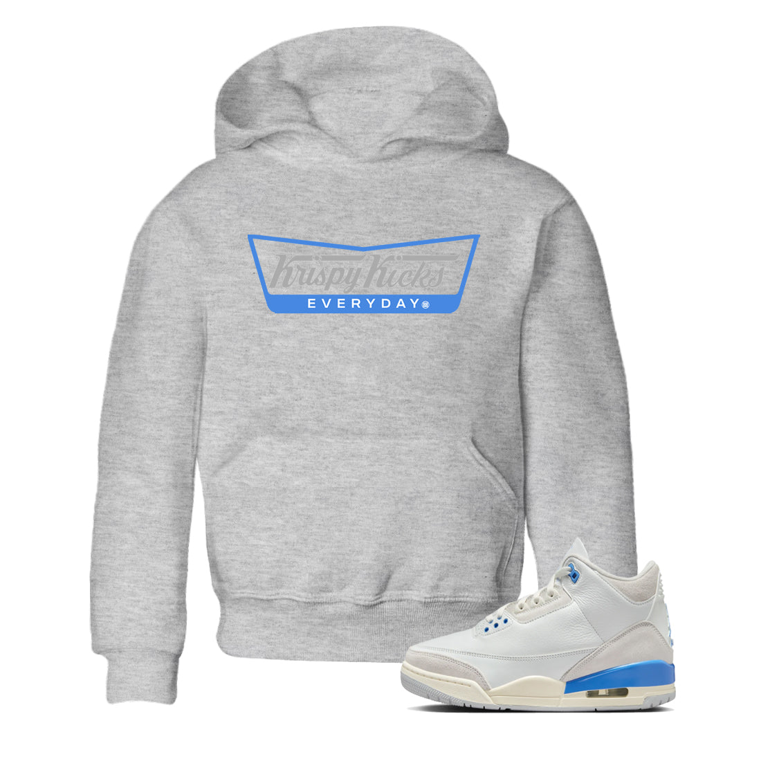 Air Jordan 3 Lucky Shorts shirts to match jordans Krispy Kicks sneaker match tees Air Jordan 3 Retro Lucky Shorts match shoes to clothes SNRT Sneaker Tees Youth Baby White 2 tee