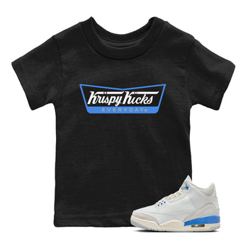 Air Jordan 3 Lucky Shorts shirts to match jordans Krispy Kicks sneaker match tees Air Jordan 3 Retro Lucky Shorts match shoes to clothes SNRT Sneaker Tees Youth Baby Black 1 tee