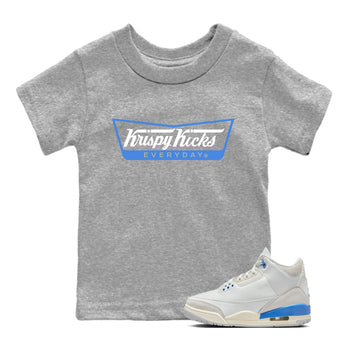 Air Jordan 3 Lucky Shorts shirts to match jordans Krispy Kicks sneaker match tees Air Jordan 3 Retro Lucky Shorts match shoes to clothes SNRT Sneaker Tees Youth Baby Heather Grey 1 tee