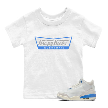 Air Jordan 3 Lucky Shorts shirts to match jordans Krispy Kicks sneaker match tees Air Jordan 3 Retro Lucky Shorts match shoes to clothes SNRT Sneaker Tees Youth Baby White 1 tee