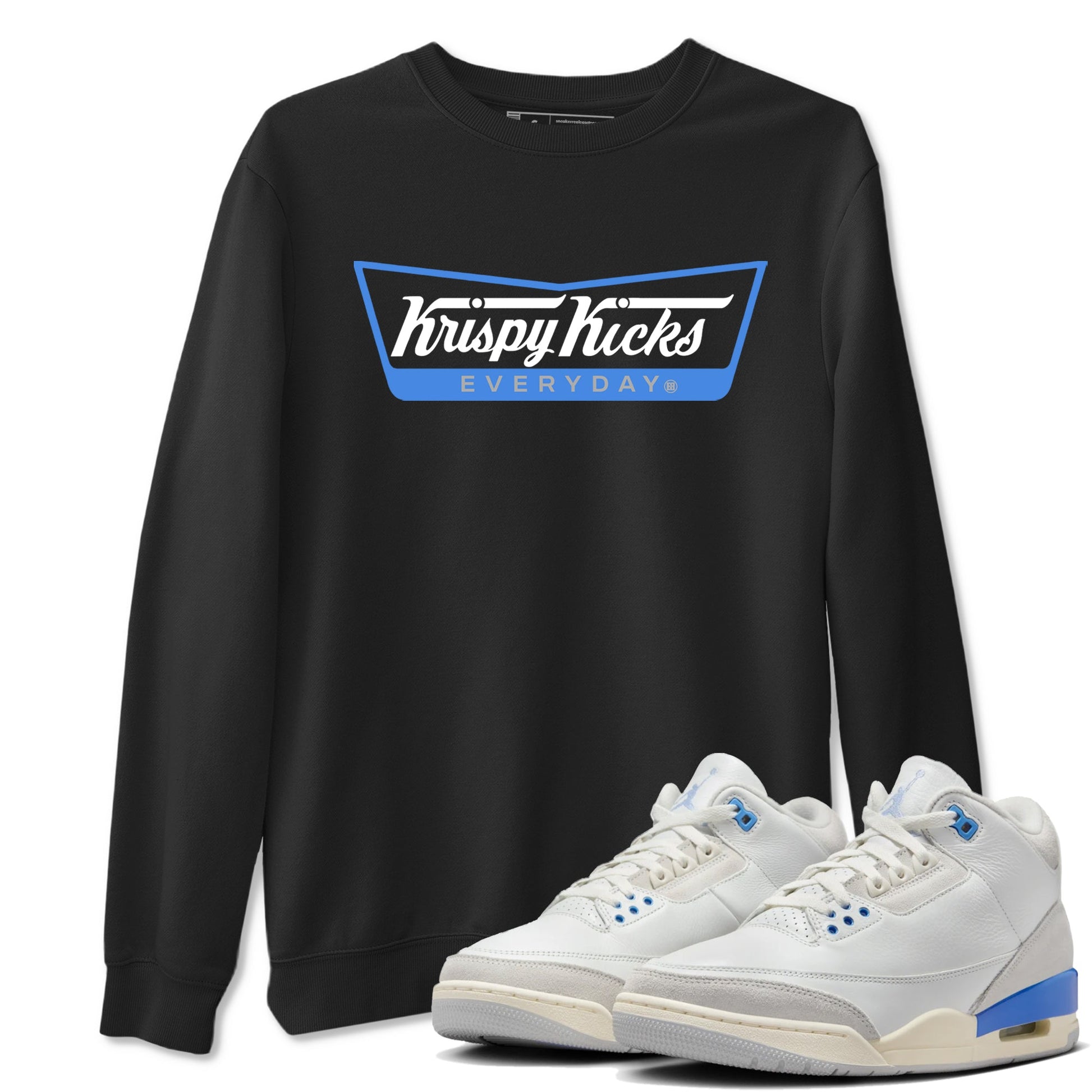 Air Jordan 3 Lucky Shorts shirts to match jordans Krispy Kicks sneaker match tees Air Jordan 3 Retro Lucky Shorts match shoes to clothes SNRT Sneaker Tees unisex cotton Black 1 shirts