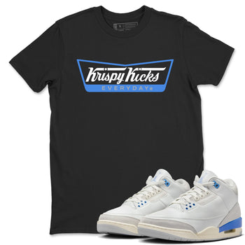 Air Jordan 3 Lucky Shorts shirts to match jordans Krispy Kicks sneaker match tees Air Jordan 3 Retro Lucky Shorts match shoes to clothes SNRT Sneaker Tees unisex cotton Black 1 shirts