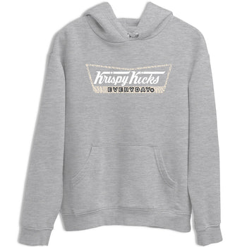 Krispy Kicks sneaker match t-shirt styled to complete your fit with the Air Jordan 3 Pure Money sneakers, shown in Heather Grey 2.