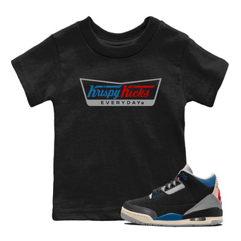 AJ3 Rare Air Graphic shirts Krispy Kicks shirts Air Jordan 3 Rare Air best t-shirts to wear with jordans SNRT Sneaker Tees Youth Baby Black 1 tee