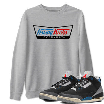 AJ3 Rare Air Graphic shirts Krispy Kicks shirts Air Jordan 3 Rare Air best t-shirts to wear with jordans SNRT Sneaker Tees unisex cotton Heather Grey 1 shirts