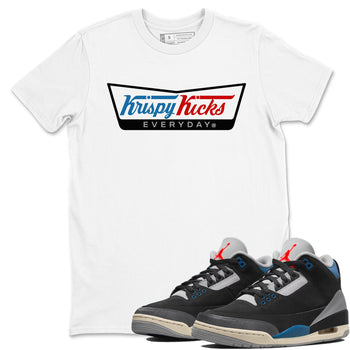 AJ3 Rare Air Graphic shirts Krispy Kicks shirts Air Jordan 3 Rare Air best t-shirts to wear with jordans SNRT Sneaker Tees unisex cotton White 1 shirts
