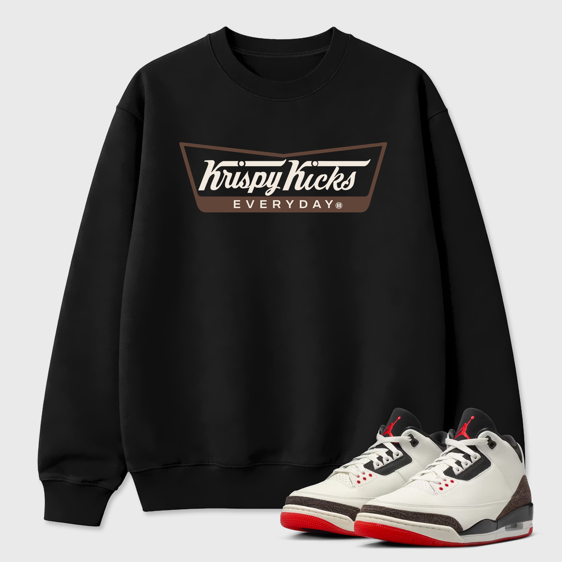 Sneakerfit Streetwear outfit, Sneaker Tees To Match Air Jordan 3 World's Best Dad – Krispy Kicks Graphic Tee Black 1