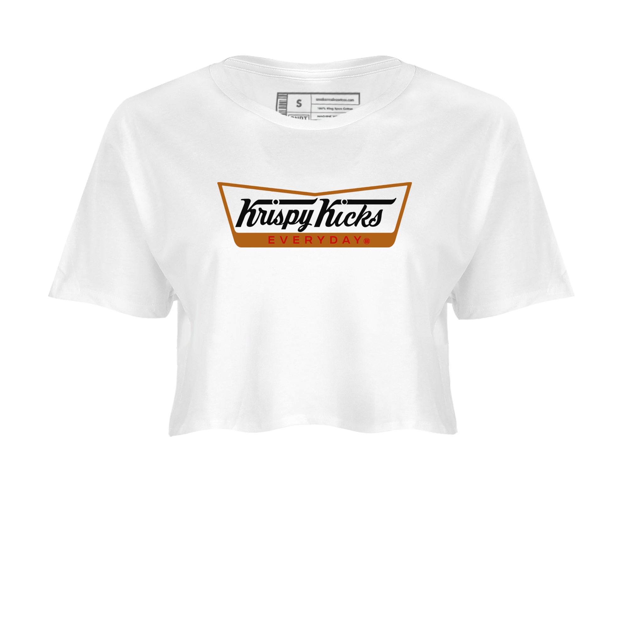 5s Archaeo Brown shirts to match jordans Krispy Kicks sneaker match tees Air Jordan 5 Archaeo Brown SNRT Sneaker Release Tees unisex cotton White 2 Crop Shirts