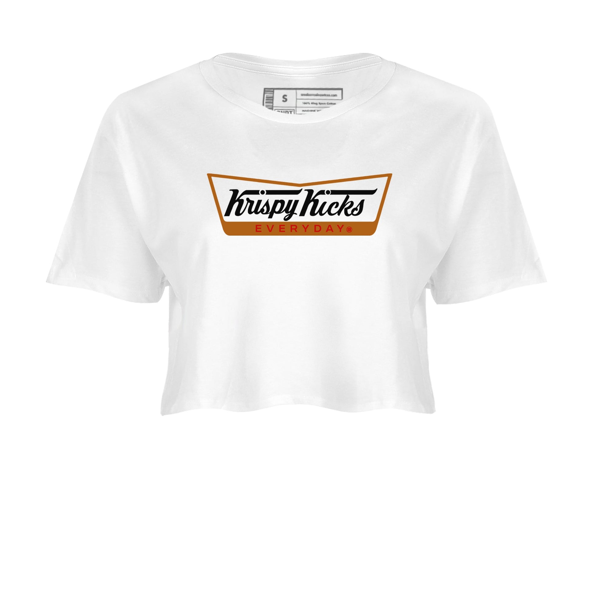 5s Archaeo Brown shirts to match jordans Krispy Kicks sneaker match tees Air Jordan 5 Archaeo Brown SNRT Sneaker Release Tees unisex cotton White 2 Crop Shirts