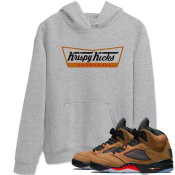 5s Archaeo Brown shirts to match jordans Krispy Kicks sneaker match tees Air Jordan 5 Archaeo Brown SNRT Sneaker Release Tees unisex cotton Heather Grey 1 crew neck shirts