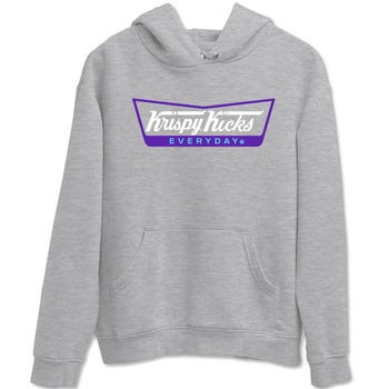 Air Jordan 5 Grape Graphic shirts Krispy Kicks shirts 5 Retro Grape best t-shirts to wear with jordans SNRT Sneaker Tees unisex cotton Heather Grey 2 shirts