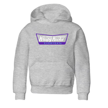 Air Jordan 5 Grape Graphic shirts Krispy Kicks shirts 5 Retro Grape best t-shirts to wear with jordans SNRT Sneaker Tees Youth Baby Heather Grey 2 tee