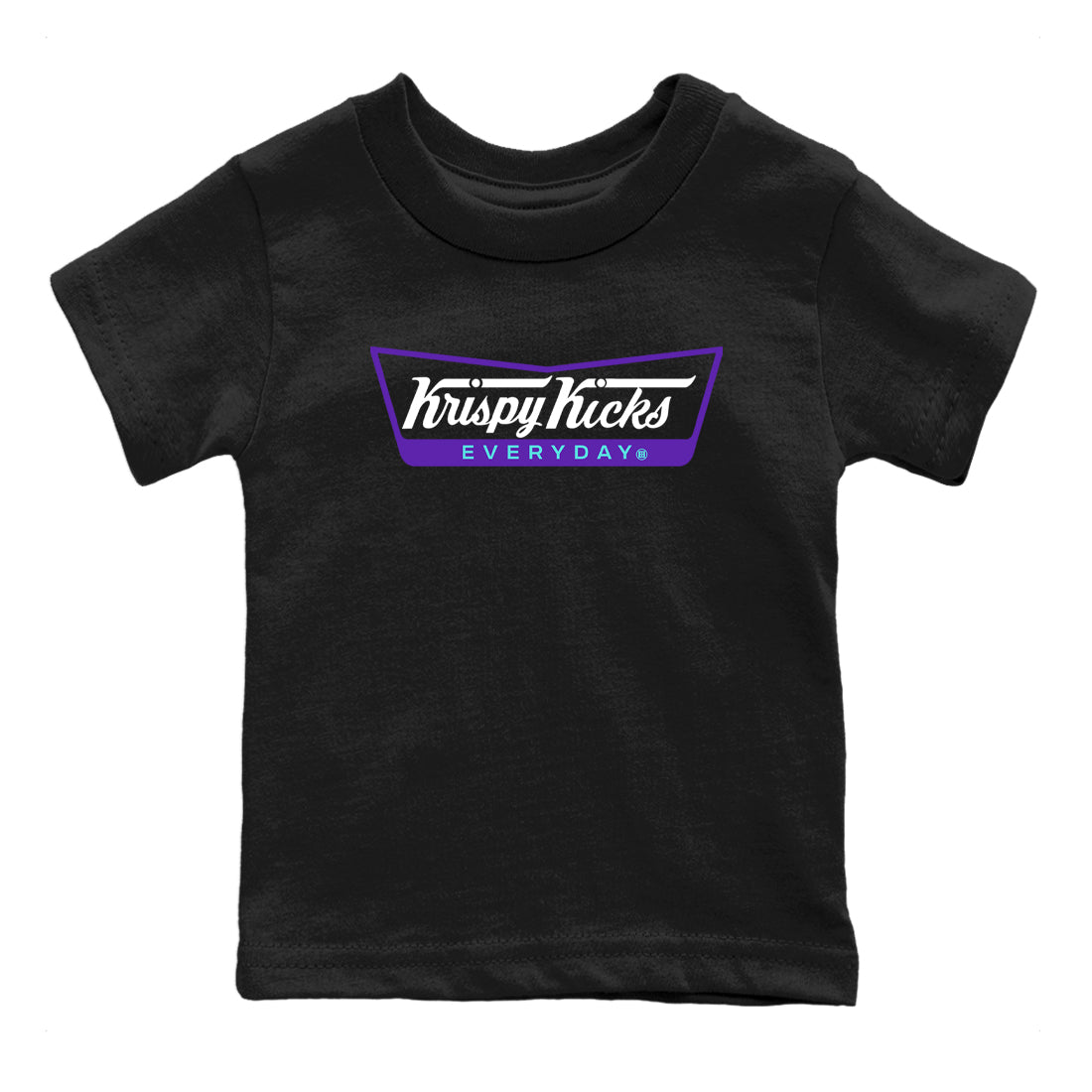 Air Jordan 5 Grape Graphic shirts Krispy Kicks shirts 5 Retro Grape best t-shirts to wear with jordans SNRT Sneaker Tees Youth Baby Black 2 tee
