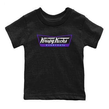 Air Jordan 5 Grape Graphic shirts Krispy Kicks shirts 5 Retro Grape best t-shirts to wear with jordans SNRT Sneaker Tees Youth Baby Black 2 tee