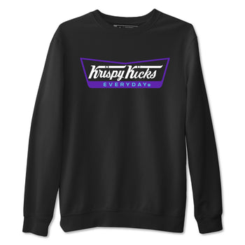 Air Jordan 5 Grape Graphic shirts Krispy Kicks shirts 5 Retro Grape best t-shirts to wear with jordans SNRT Sneaker Tees unisex cotton Black 2 shirts