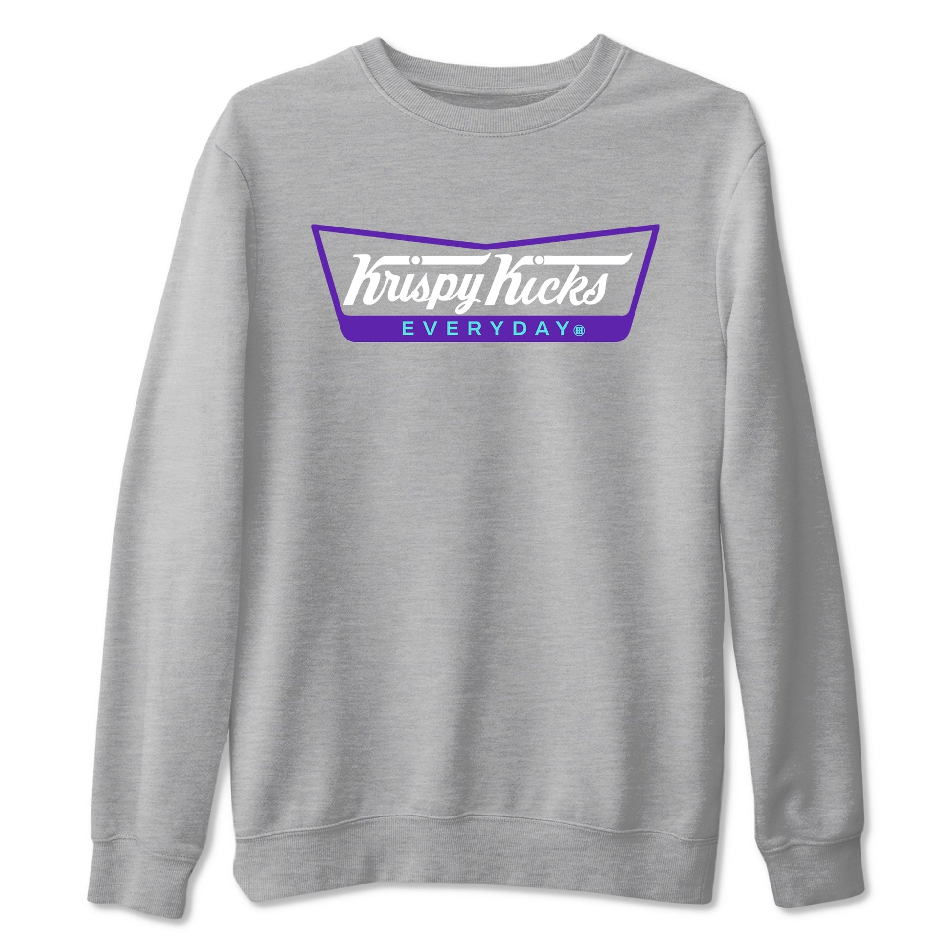 Air Jordan 5 Grape Graphic shirts Krispy Kicks shirts 5 Retro Grape best t-shirts to wear with jordans SNRT Sneaker Tees unisex cotton Heather Grey 2 shirts