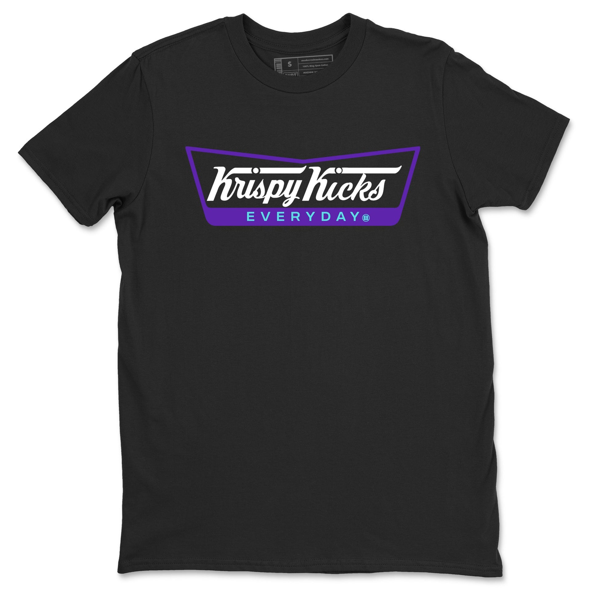 Air Jordan 5 Grape Graphic shirts Krispy Kicks shirts 5 Retro Grape best t-shirts to wear with jordans SNRT Sneaker Tees unisex cotton Black 2 shirts