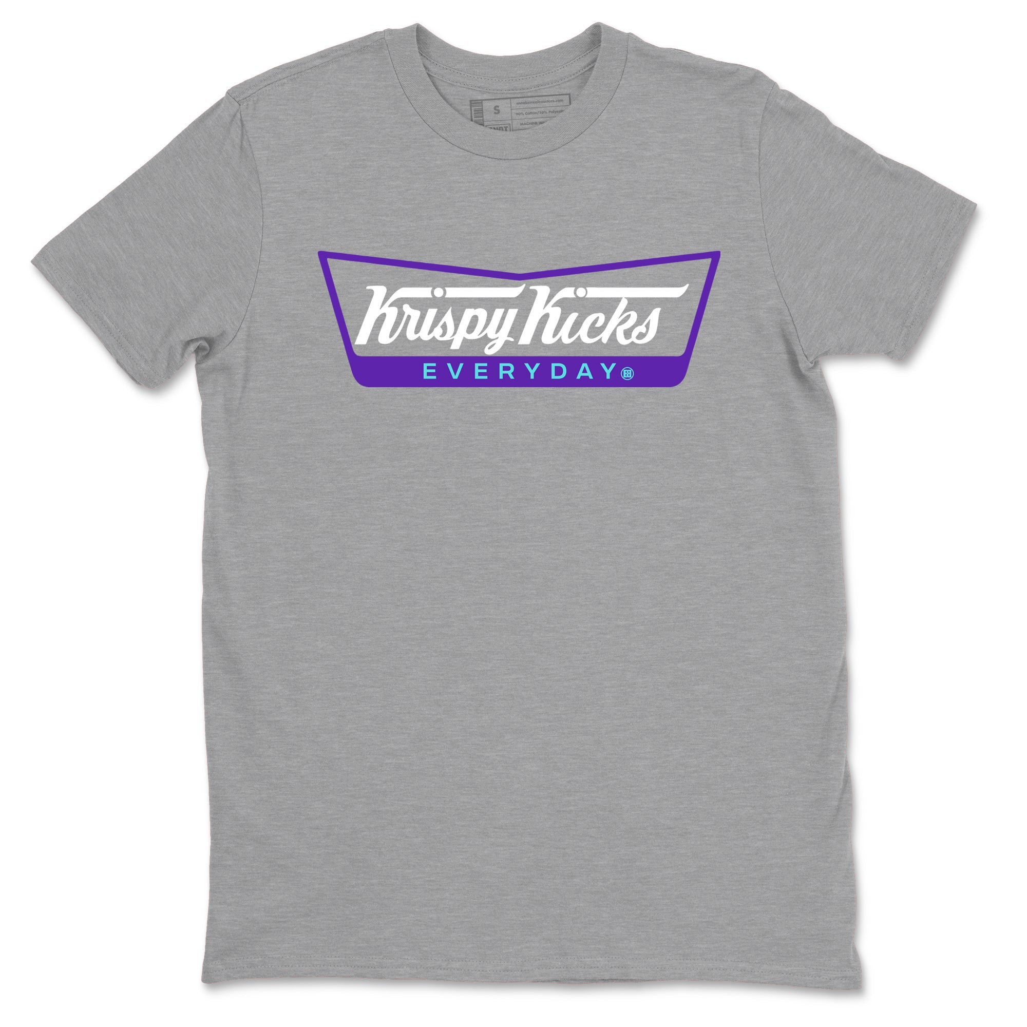 Air Jordan 5 Grape Graphic shirts Krispy Kicks shirts 5 Retro Grape best t-shirts to wear with jordans SNRT Sneaker Tees unisex cotton Heather Grey 2 shirts