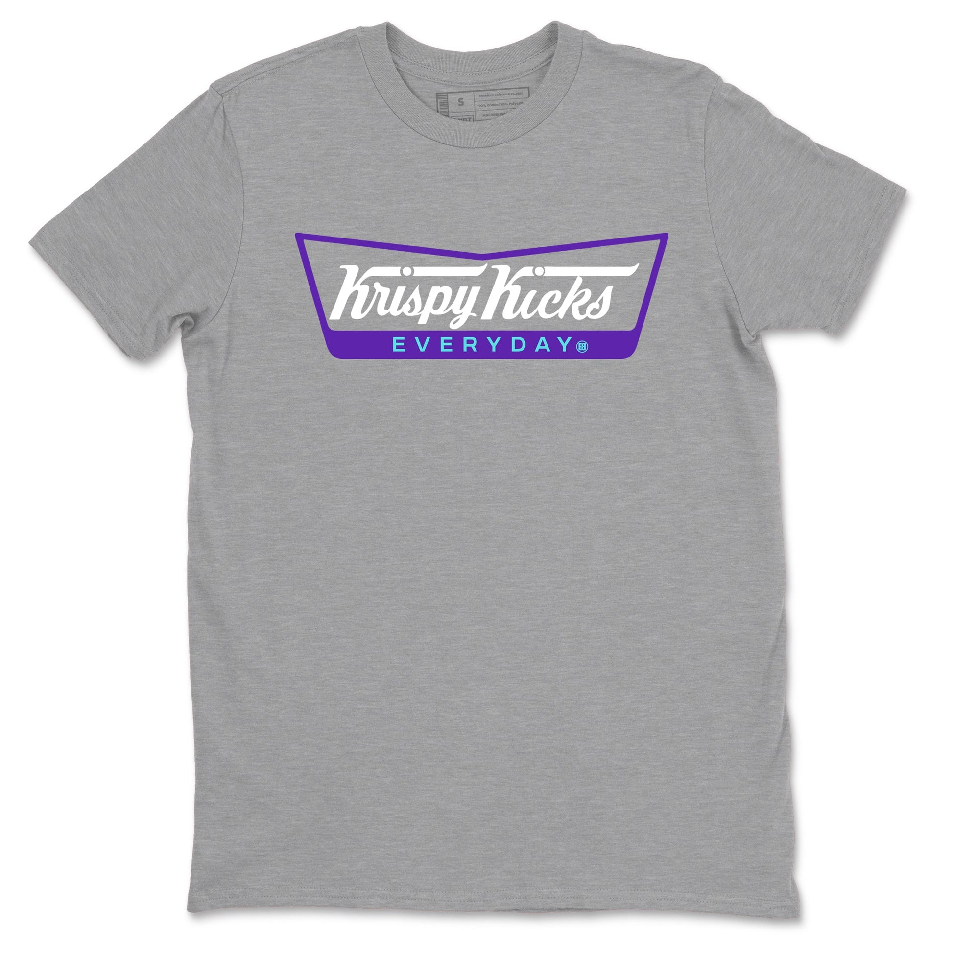 Air Jordan 5 Grape Graphic shirts Krispy Kicks shirts 5 Retro Grape best t-shirts to wear with jordans SNRT Sneaker Tees unisex cotton Heather Grey 2 shirts