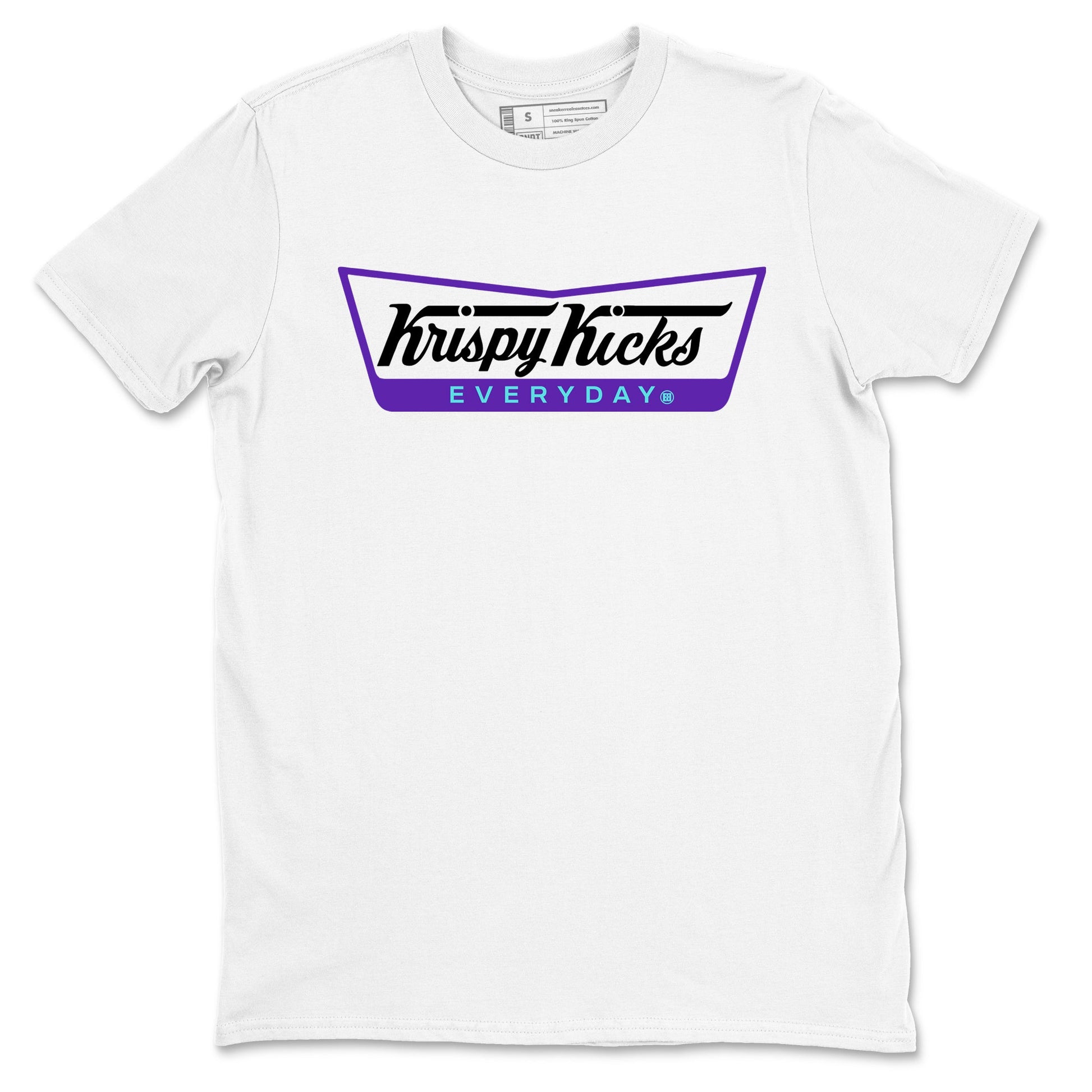 Air Jordan 5 Grape Graphic shirts Krispy Kicks shirts 5 Retro Grape best t-shirts to wear with jordans SNRT Sneaker Tees unisex cotton White 2 shirts