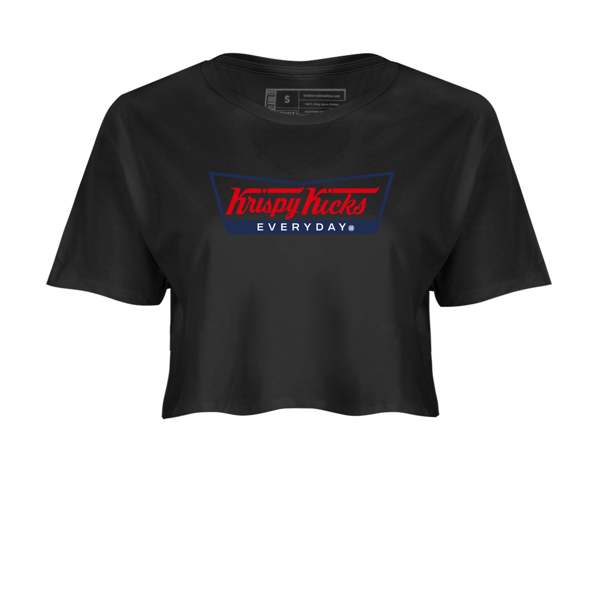 6s Olympic shirts to match jordans Krispy Kicks sneaker match tees Air Jordan 6 Olympic SNRT Sneaker Tees streetwear brand Black 2 crop tee