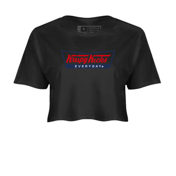 6s Olympic shirts to match jordans Krispy Kicks sneaker match tees Air Jordan 6 Olympic SNRT Sneaker Tees streetwear brand Black 2 crop tee