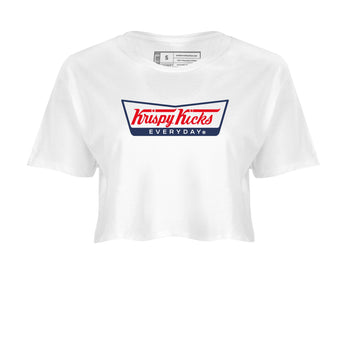 6s Olympic shirts to match jordans Krispy Kicks sneaker match tees Air Jordan 6 Olympic SNRT Sneaker Tees streetwear brand White 2 crop tee