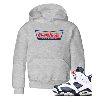 6s Olympic shirts to match jordans Krispy Kicks sneaker match tees Air Jordan 6 Olympic SNRT Sneaker Tees streetwear brand Baby and Youth Heather Grey 1 cotton tee