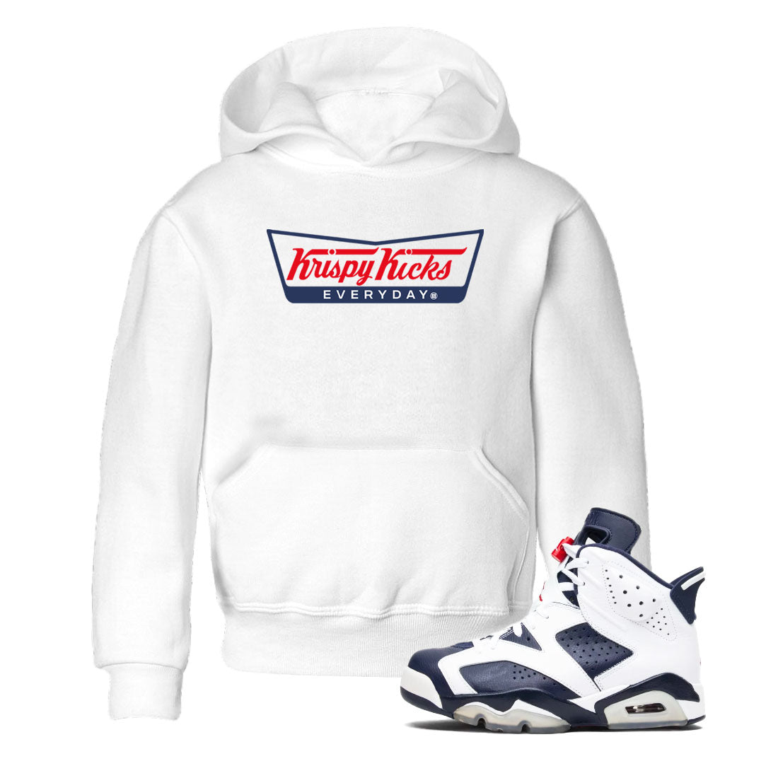 6s Olympic shirts to match jordans Krispy Kicks sneaker match tees Air Jordan 6 Olympic SNRT Sneaker Tees streetwear brand Baby and Youth White 1 cotton tee