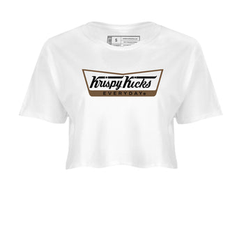 Jordan Jumpman Jack TR Travis Scott Dark Mocha shirts to match jordans Krispy Kicks sneaker match tees Jordan Jumpman Jack Travis Scott Dark Mocha match shoes to clothes SNRT Sneaker Tees unisex cotton White 2 crop tee