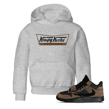 Jordan Jumpman Jack TR Travis Scott Dark Mocha shirts to match jordans Krispy Kicks sneaker match tees Jordan Jumpman Jack Travis Scott Dark Mocha match shoes to clothes SNRT Sneaker Tees Youth Baby Heather Grey 1 tee