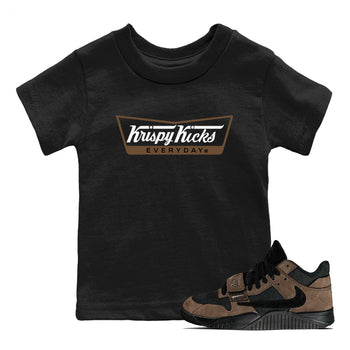 Jordan Jumpman Jack TR Travis Scott Dark Mocha shirts to match jordans Krispy Kicks sneaker match tees Jordan Jumpman Jack Travis Scott Dark Mocha match shoes to clothes SNRT Sneaker Tees Youth Baby Black 1 tee