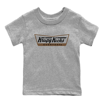 Jordan Jumpman Jack TR Travis Scott Dark Mocha shirts to match jordans Krispy Kicks sneaker match tees Jordan Jumpman Jack Travis Scott Dark Mocha match shoes to clothes SNRT Sneaker Tees Youth Baby Heather Grey 2 tee