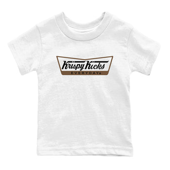 Jordan Jumpman Jack TR Travis Scott Dark Mocha shirts to match jordans Krispy Kicks sneaker match tees Jordan Jumpman Jack Travis Scott Dark Mocha match shoes to clothes SNRT Sneaker Tees Youth Baby White 2 tee