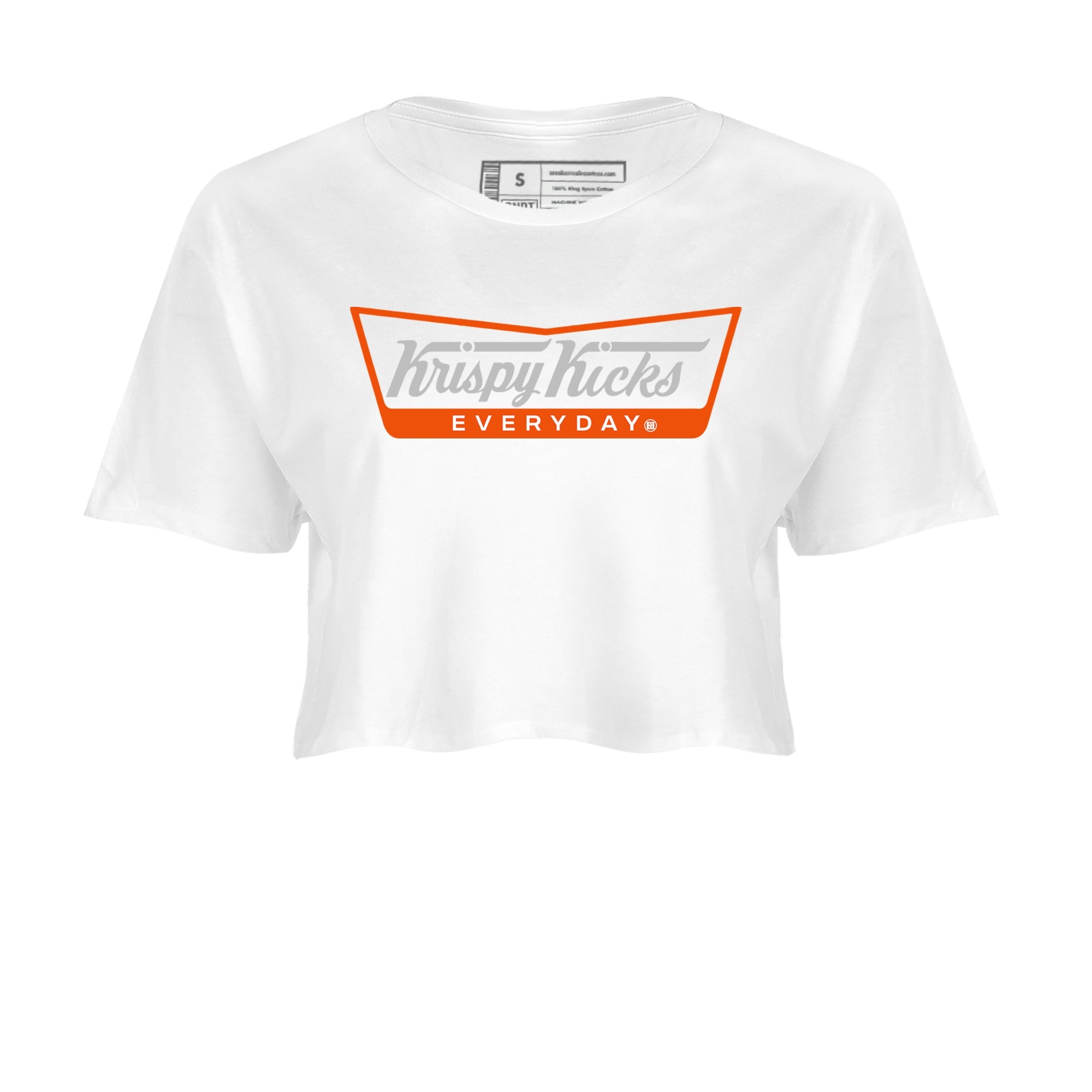 Air Max 1 OG '86 'Summit White and Cosmic Clay shirts to match jordans Krispy Kicks sneaker match tees Air Max 1 Cosmic Clay match shoes to clothes SNRT Sneaker Tees unisex cotton White 2 crop tee