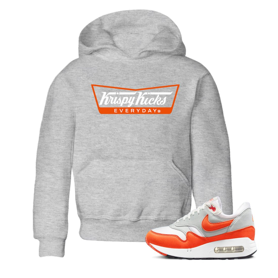 Air Max 1 OG '86 'Summit White and Cosmic Clay shirts to match jordans Krispy Kicks sneaker match tees Air Max 1 Cosmic Clay match shoes to clothes SNRT Sneaker Tees Youth Baby Heather Grey 1 tee