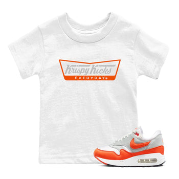 Air Max 1 OG '86 'Summit White and Cosmic Clay shirts to match jordans Krispy Kicks sneaker match tees Air Max 1 Cosmic Clay match shoes to clothes SNRT Sneaker Tees Youth Baby White 1 tee