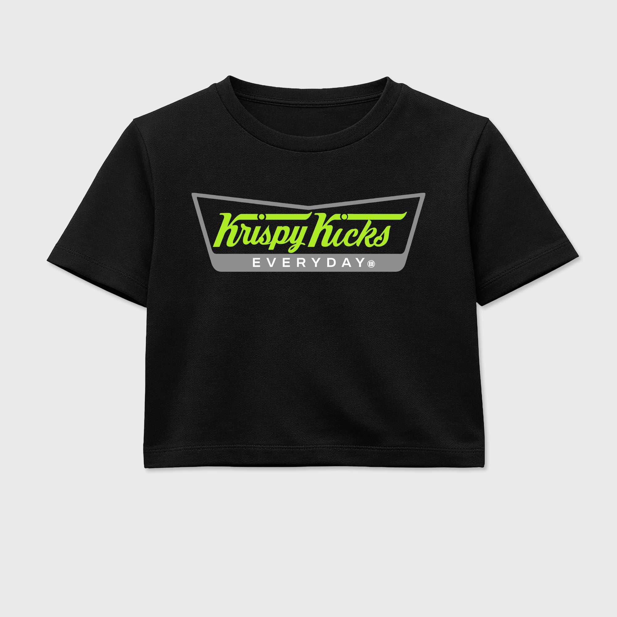 Sneaker match tees – Sneaker Tees To Match Air Max 90 Neon Yellow Shoes – Krispy Kicks Crop T-Shirt Black 2