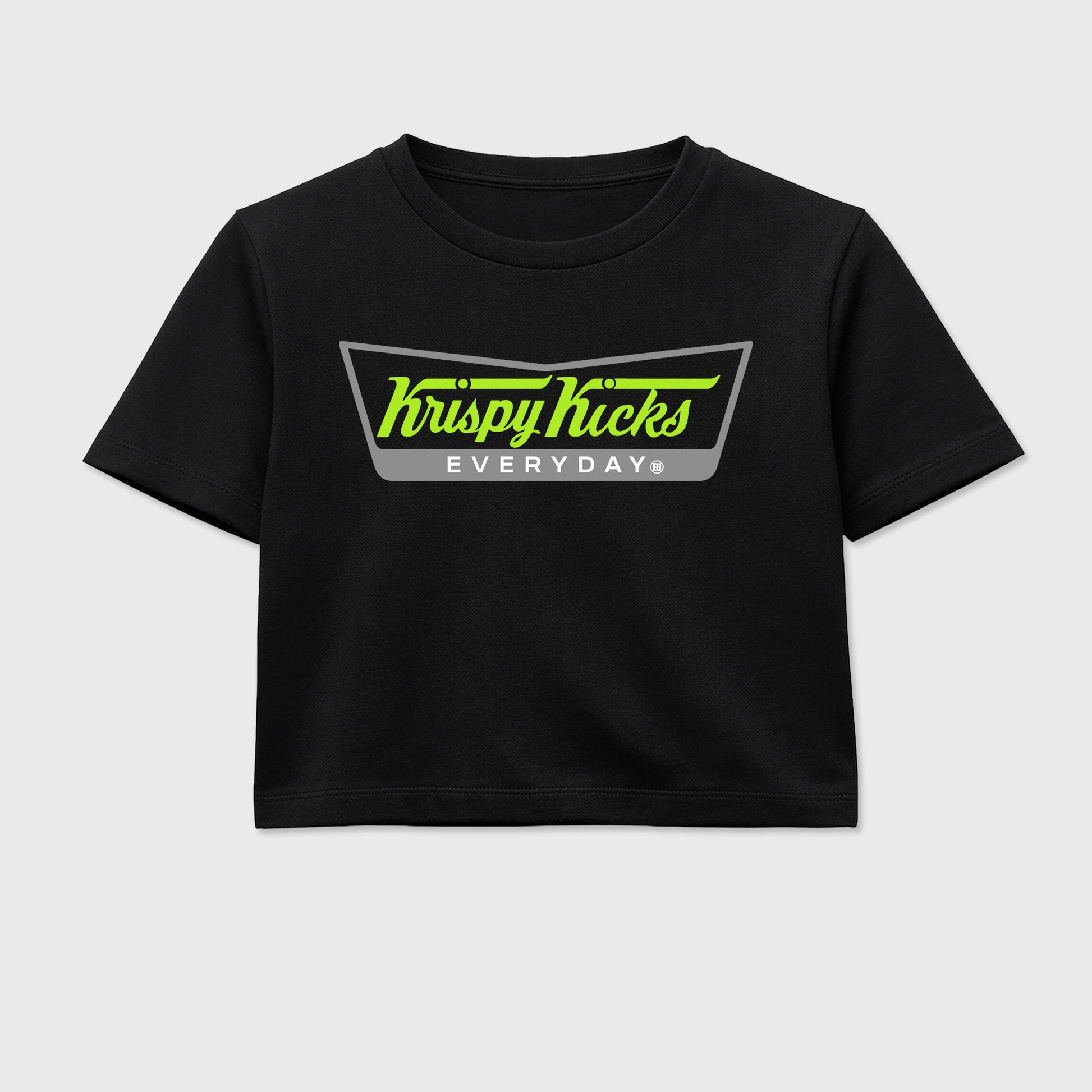 Sneaker match tees – Sneaker Tees To Match Air Max 90 Neon Yellow Shoes – Krispy Kicks Crop T-Shirt Black 2