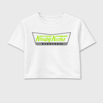 Sneaker match tees – Sneaker Tees To Match Air Max 90 Neon Yellow Shoes – Krispy Kicks Crop T-Shirt White 2