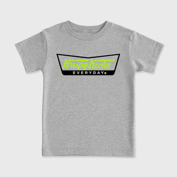 Sneaker match tees – Sneaker Tees To Match Air Max 90 Neon Yellow Shoes – Krispy Kicks Kids T-Shirt Heather Grey 2