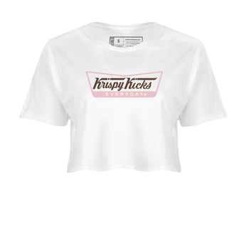 Dunk Cacao Wow And Pink Foam shirts to match jordans Krispy Kicks sneaker match tees Dunk Cacao Wow And Pink Foam SNRT Sneaker Tees streetwear brand White 2 crop tee