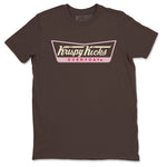 Dunk Cacao Wow And Pink Foam shirts to match jordans Krispy Kicks sneaker match tees Dunk Cacao Wow And Pink Foam SNRT Sneaker Tees streetwear brand Dark Chocolate 2 unisex cotton tee