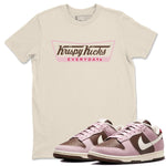 Dunk Cacao Wow And Pink Foam shirts to match jordans Krispy Kicks sneaker match tees Dunk Cacao Wow And Pink Foam SNRT Sneaker Tees streetwear brand Natural 1 unisex cotton tee