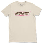 Dunk Cacao Wow And Pink Foam shirts to match jordans Krispy Kicks sneaker match tees Dunk Cacao Wow And Pink Foam SNRT Sneaker Tees streetwear brand Natural 2 unisex cotton tee