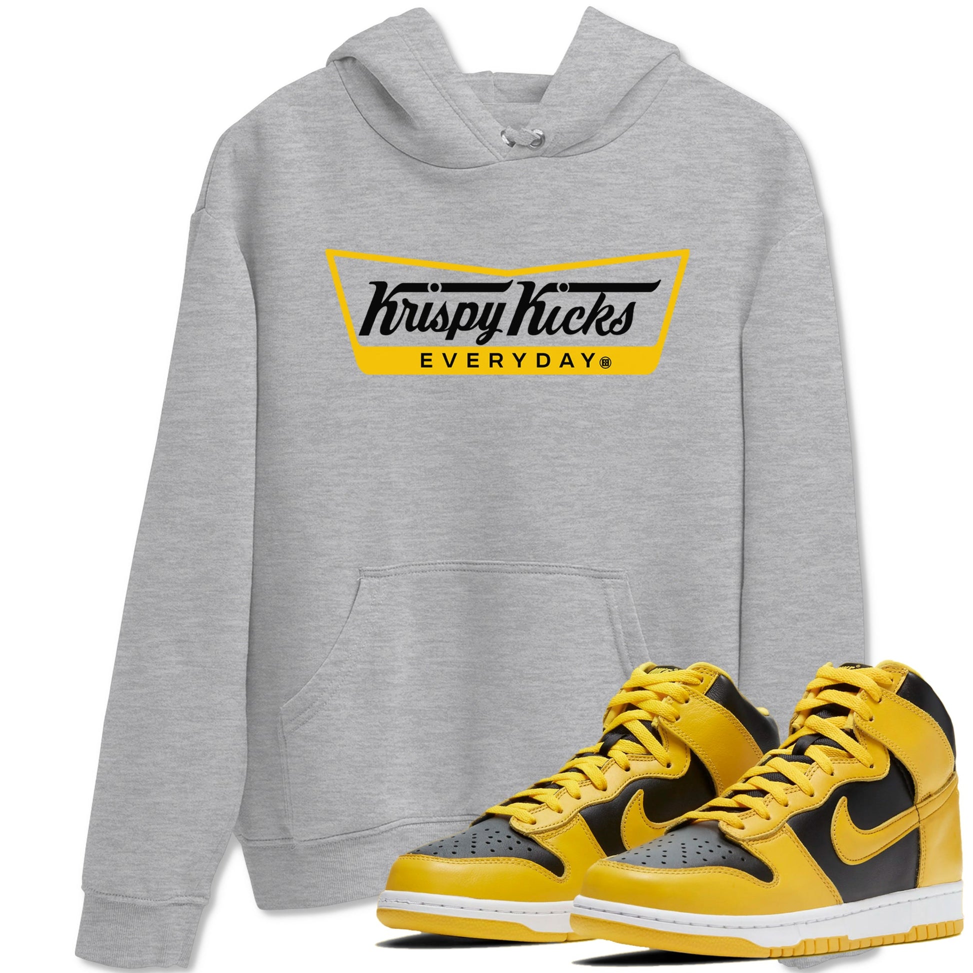 Dunk High Pollen Shirts To Match Jordans Krispy Kicks sneaker match tees Dunk High Iowa Tee SNRT Sneaker Release Tees unisex cotton Heather Grey 1 crew neck shirts