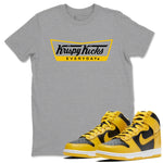 Dunk High Pollen Shirts To Match Jordans Krispy Kicks sneaker match tees Dunk High Iowa Tee SNRT Sneaker Release Tees unisex cotton Heather Grey 1 crew neck shirts