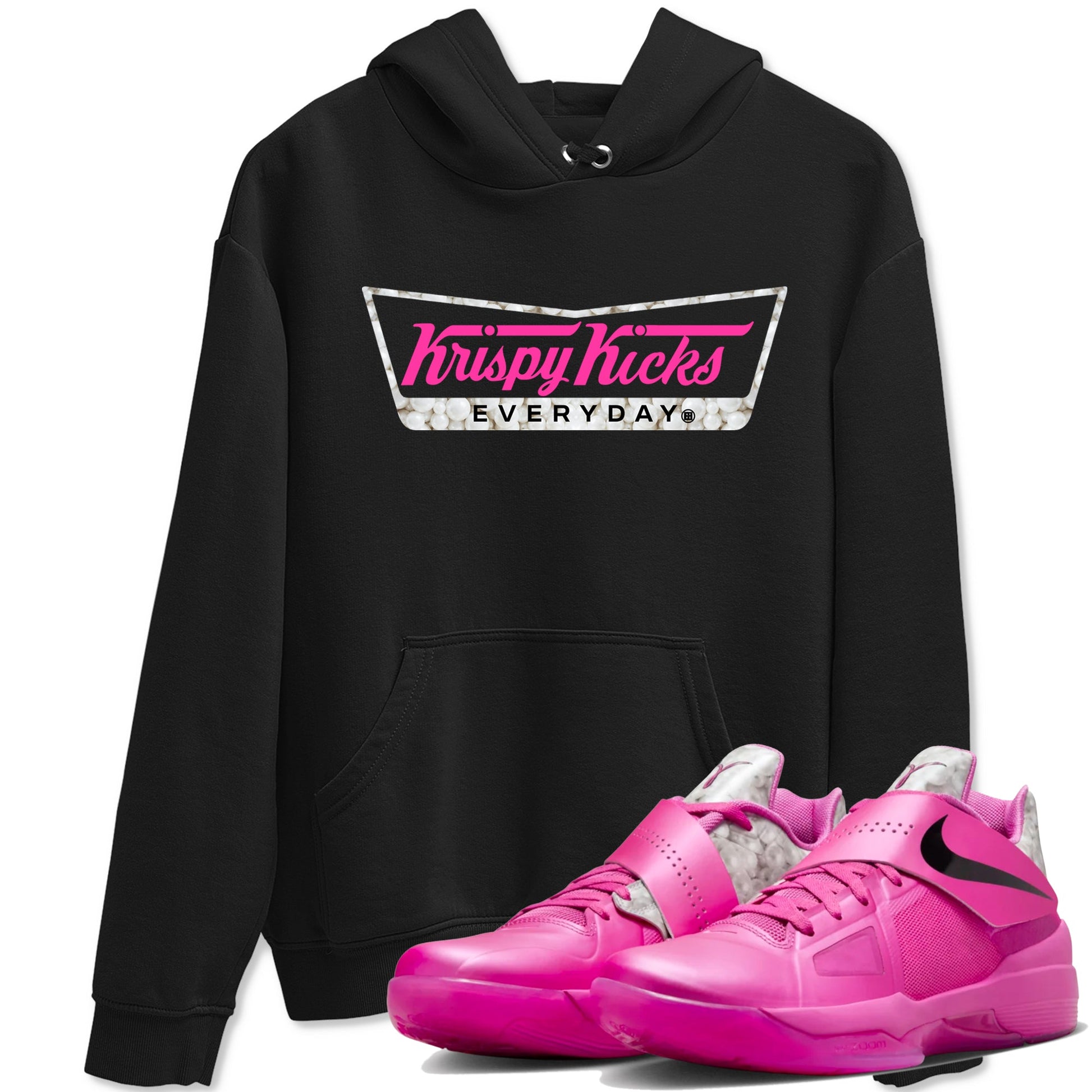 Nike KD 4 Retro Aunt Pearl shirts to match jordans Krispy Kicks sneaker match tees Nike KD 4 Aunt Pearl match shoes to clothes SNRT Sneaker Tees unisex cotton Black 1 shirts