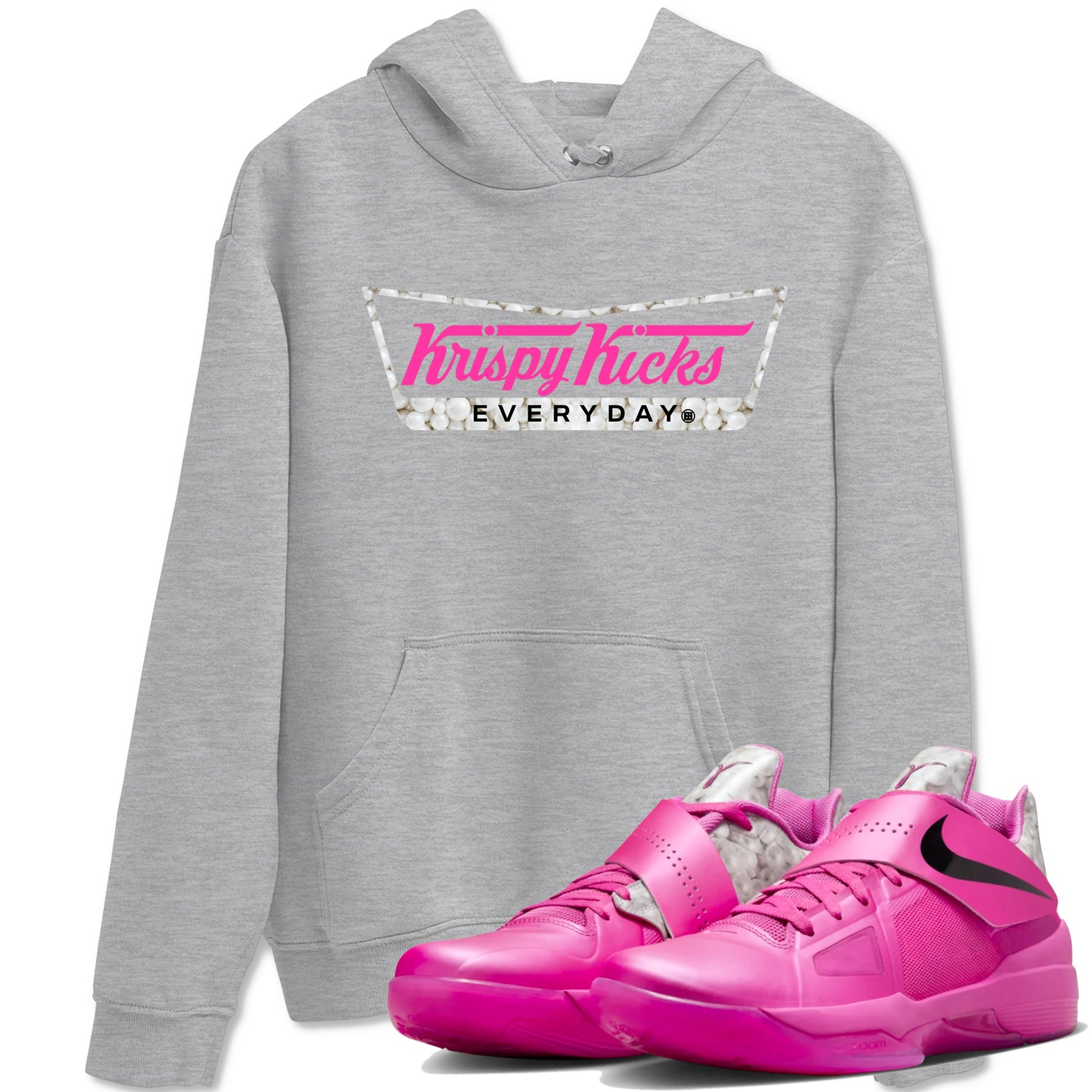 Nike KD 4 Retro Aunt Pearl shirts to match jordans Krispy Kicks sneaker match tees Nike KD 4 Aunt Pearl match shoes to clothes SNRT Sneaker Tees unisex cotton Heather Grey 1 shirts
